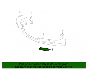 Left bumper grille for Toyota Camry v40 SE with fog lights