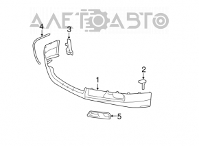 Left bumper grille for Toyota Camry v40 SE with fog lights