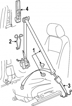 Driver's seat belt bracket for Volkswagen ID.4 21-25