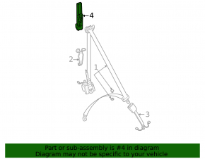 Driver's seat belt bracket for Volkswagen ID.4 21-25