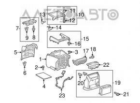 Toyota Sienna 11-14 center console with armrest and cup holders, beige