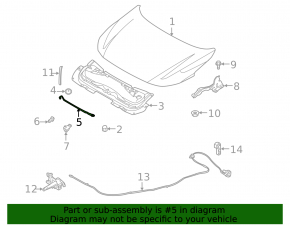 Support bonnet stop Nissan Sentra 20-24