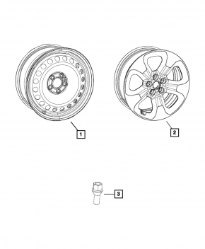 Wheel bolt D17 M12x1.25 Jeep Renegade 15-type 2