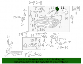 Headlight bulb cover VW Tiguan 18-21 small, rubber