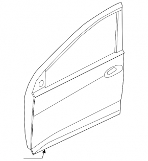 Door bare front right Hyundai Elantra UD 11-16