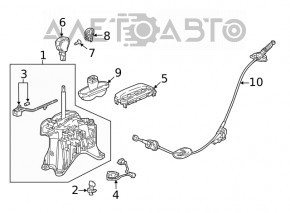 Gearbox shifter lining Honda Civic X FC 16-21 black