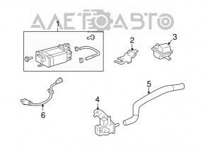 Canister with carbon absorber naked Toyota Highlander 08-13 2.7 3.5