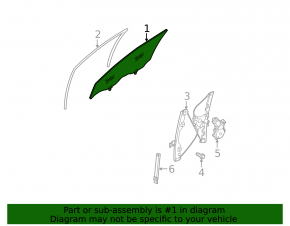 Front left door glass for Nissan Murano z50 03-07