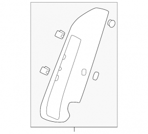 Left side trim for rear seats Honda Civic XI FE/FL 22-26 4d black, worn