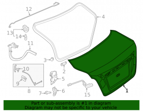 Trunk lid Nissan Altima 13-15 prerest