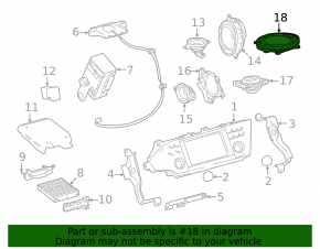 Toyota Avalon 13-18 JBL Rear Shelf Speaker, Left