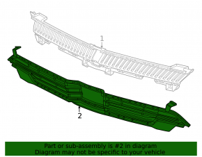 Chevrolet Equinox EV 24-26 front bumper lower grille structure