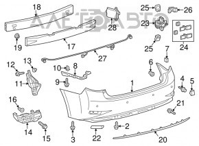 Left blind spot sensor for Lexus ES300h ES350 13-13
