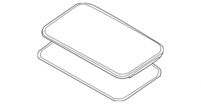 Infiniti FX35 FX45 03-04 sunroof glass