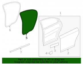 Door seal rear right Chevrolet Cruze 11-16