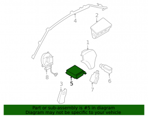 SRS airbag module airbag computer Mazda3 2.3 03-08