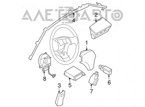 SRS airbag module airbag computer Mazda3 2.3 03-08
