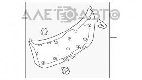 Large black interior trunk lid trim for Mazda CX-7 2012