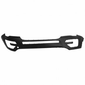 Front bumper upper part Ford Explorer 16-17 rest black, scratches, cracked, for parking sensors