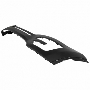 Front bumper upper part Ford Explorer 16-17 rest black, scratches, cracked, for parking sensors