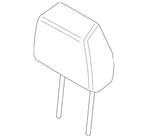 Ford Edge 15-24 rear left headrest, black leather