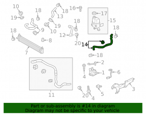 Cooling pipe Lexus CT200h 11-17