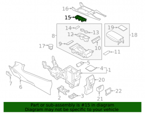 Black shifter cover for the Ford Escape MK3 17-19