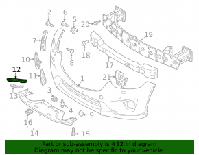 Fog light frame trim right upper Mazda CX-5 16-16