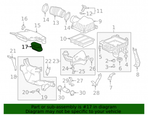 Air duct from air intake Honda Accord 18-22 2.0T