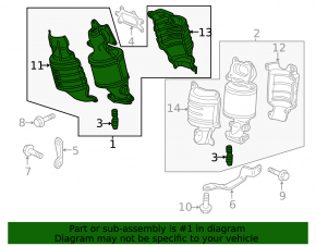 Front exhaust manifold with catalytic converter Acura MDX 16-16