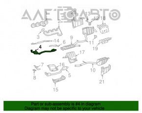 Right intake pipe Mercedes W211 E550