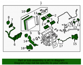 Heater housing bare Infiniti Q50 14-20