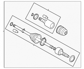 Front left half shaft drive Subaru Impreza 17-23 GK