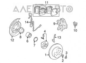 Brake disc rear right Lexus IS200 IS300 99-05