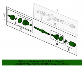 Front left half-shaft drive Honda Civic X FK 17-21 5D 1.5T
