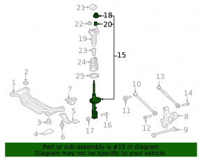 Rear left shock absorber Toyota Camry v50 12-13 usa SE