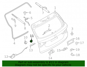 Tailgate bumper BMW X3 G01 18-21 on the tailgate