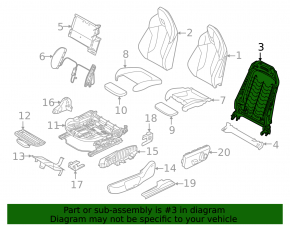 Motor for adjusting the backrest of the passenger seat BMW X1 F48 16-22 without a seat frame