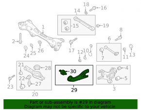 Kia Optima 11-15 right rear longitudinal control arm