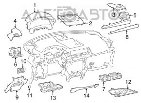 Instrument cluster cover Lexus CT200h 11-17