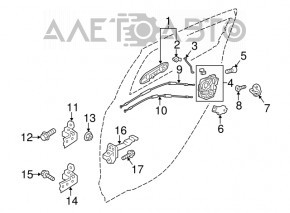 Rear right door lock Mitsubishi Outlander Sport ASX 10-17