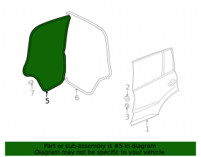 Rear right door seal for VW Tiguan 09-18