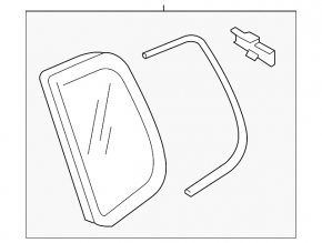 Rear left blind glass window VW Tiguan 09-18 mat