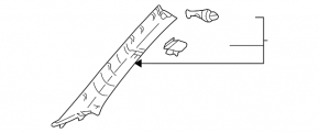 Left front pillar trim for Toyota Solara 2.4 04-08