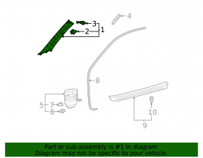 Left front pillar trim for Toyota Solara 2.4 04-08