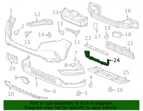 Radiator duct lower Honda CRV 23- HEV Sport lower part