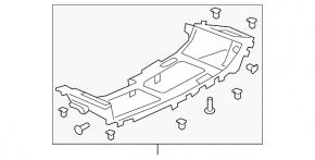 Center console trim with cup holder Honda Accord 13-17 type 1
