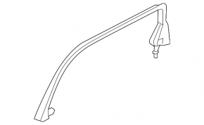 Door frame inner rear left Infiniti QX50 19-20