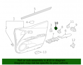 Front right door lock button for Toyota Prius 50 19-22