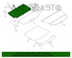 Rear trunk floor Nissan Rogue 14-20 black for 2 rows, scratch on handle